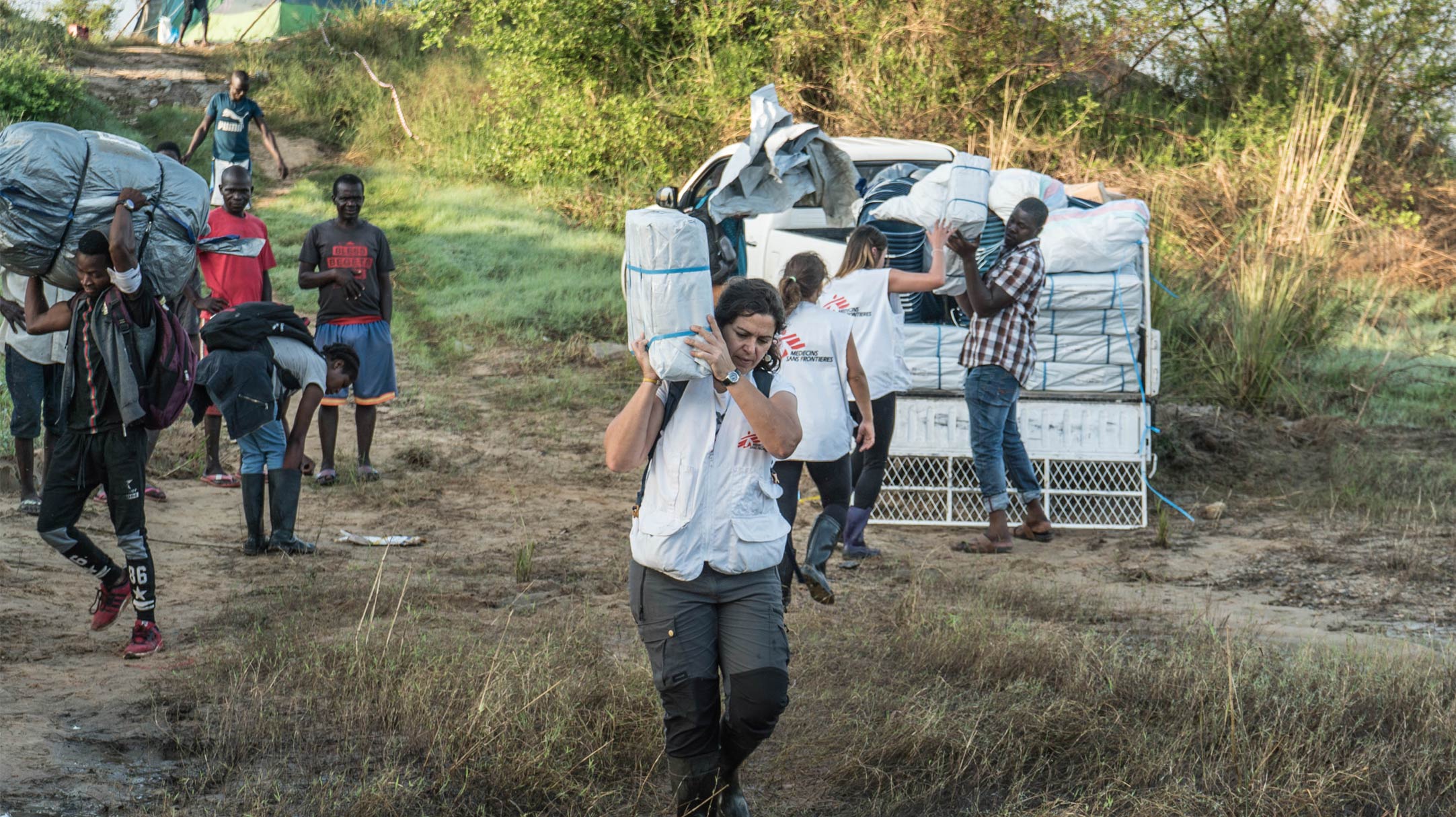 Cure durante il ciclone il Mozambico nel 2019