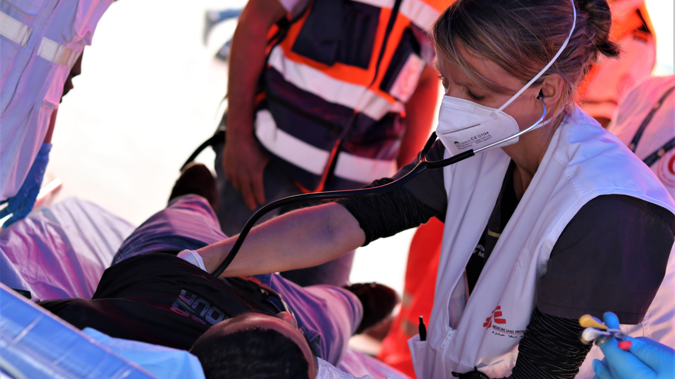 Staff di Medici Senza Frontiere a Gaza