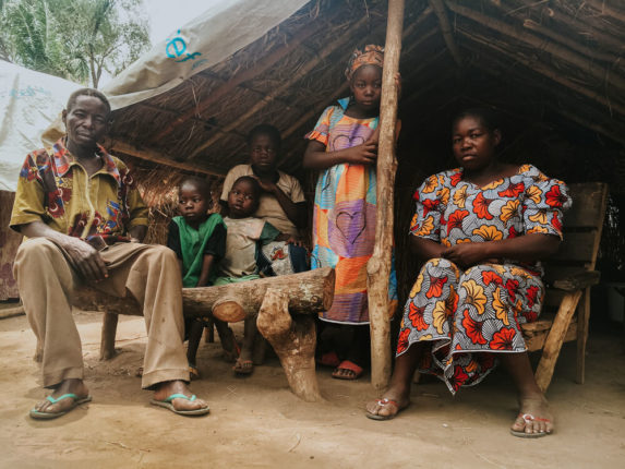 Jeremy e famiglia, sfollati interni regione di Ippy, Repubblica Centrafricana 