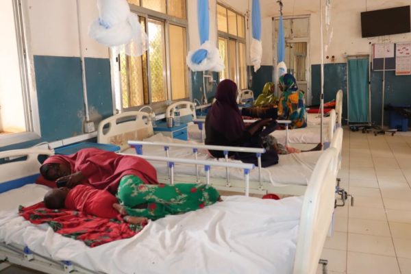 Pazienti con morbillo in Somalia