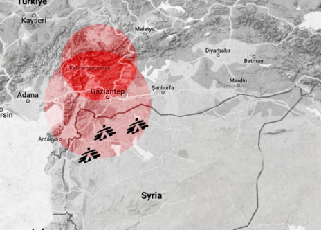 Terremoto Turchia Siria mappa