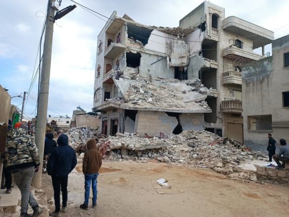 Devestazione dopo il terremoto in Siria, febbraio 2023