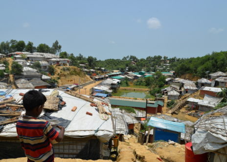 Veduta del campo Rohingya di Cox's Bazar