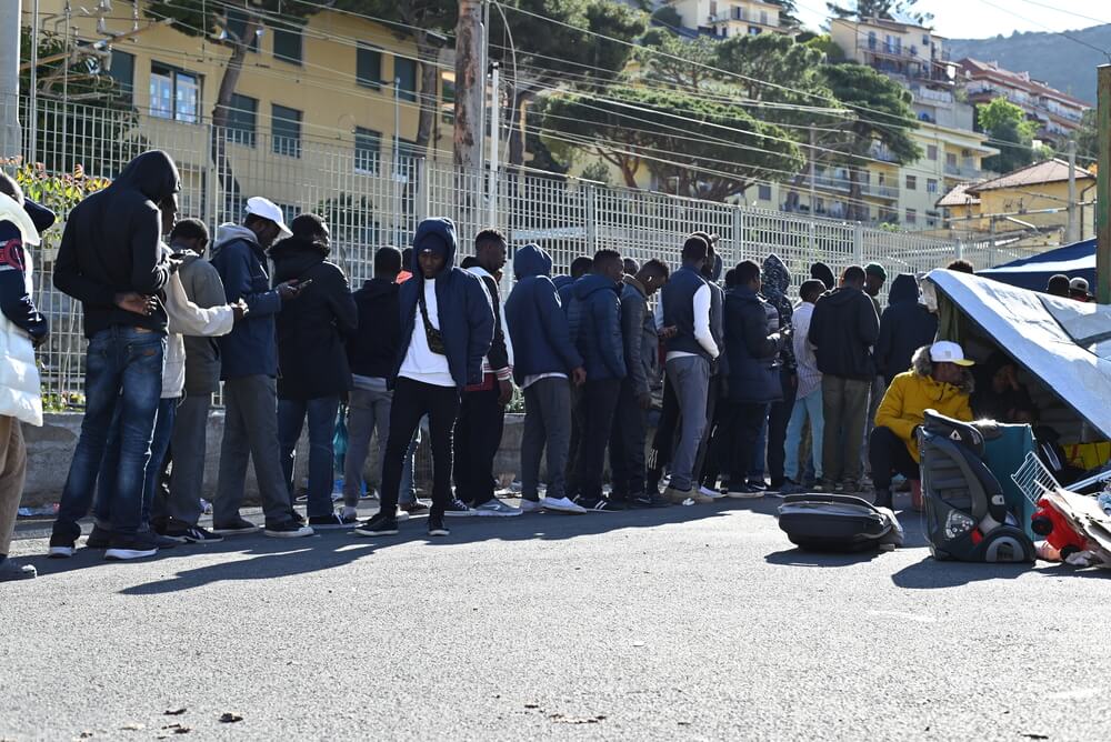 Migranti in transito a Ventimiglia